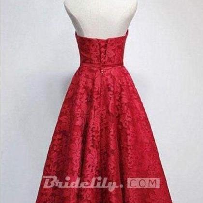 A Line Sweetheart Ankle Length Homecoming Dress..