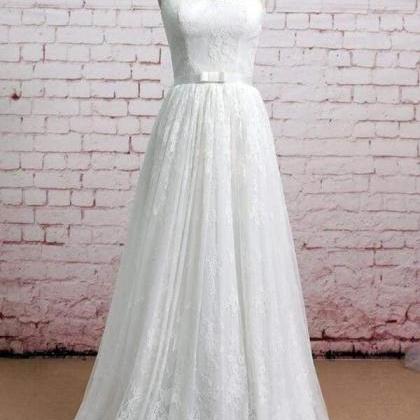 Graceful Illusion Lace A-line Wedding Dress