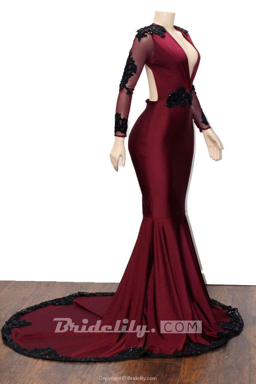 Glamorous Mermaid High Neck Slit Sleeve Beaded Yellow Evening Dress For Sale